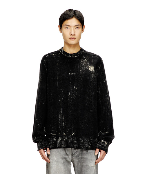 DIESEL（ディーゼル）の「メンズ プルオーバーニット K-MAXENSE（ニット/セーター・メンズ・ブラック・LARGE/MEDIUM/SMALL）」の6枚目の写真