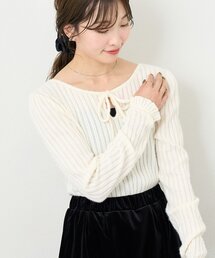 Kastane | 【一部店舗限定/4色展開/前後2WAY】B シャギーカットギャザースリーブトップス(Tシャツ/カットソー)