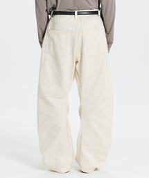 KICHUL（キチョル）の「Relax Curved Cotton Pants (Ivory)（その他パンツ）」