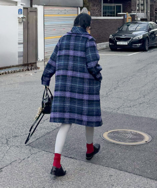 FUN FROM FUN(ファンフロムファン)の「Sailor Collar Overfit Coat, Navy(チェスターコート・レディース・その他・OS)」の3枚目の写真
