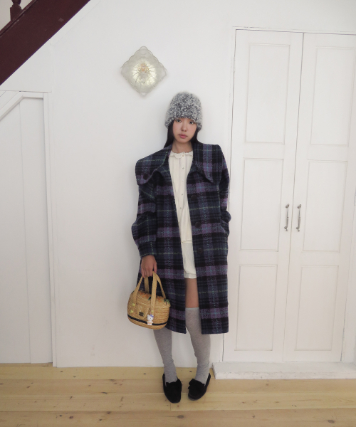 FUN FROM FUN(ファンフロムファン)の「Sailor Collar Overfit Coat, Navy(チェスターコート・レディース・その他・OS)」の10枚目の写真