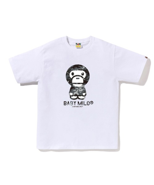A BATHING APE(アベイシングエイプ)の「MULTI PIXEL CAMO BABY MILO TEE(Tシャツ/カットソー・メンズ・ブラック×グリーン/ブラック/ホワイト×ブラック/ホワイト×グリーン・X-LARGE/XX-LARGE/MEDIUM/LARGE/XXX-LARGE/SMALL)」の2枚目の写真