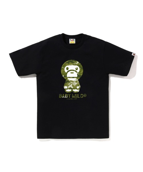 A BATHING APE(アベイシングエイプ)の「MULTI PIXEL CAMO BABY MILO TEE(Tシャツ/カットソー・メンズ・ブラック×グリーン/ブラック/ホワイト×ブラック/ホワイト×グリーン・X-LARGE/XX-LARGE/MEDIUM/LARGE/XXX-LARGE/SMALL)」の4枚目の写真