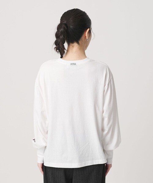 【AMERICANA/アメリカーナ】ヘンリー ロングスリーブ Tシャツ ホワイト AMERICANA（アメリカーナ） tシャツ 「AMERICANA/アメリカーナ