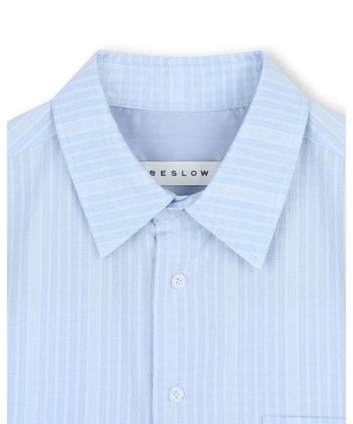 BESLOW(ビースロー)の「RELAXED CHECK SHIRT SKY(シャツ/ブラウス・メンズ・その他・SMALL/MEDIUM/LARGE/X-LARGE)」の2枚目の写真
