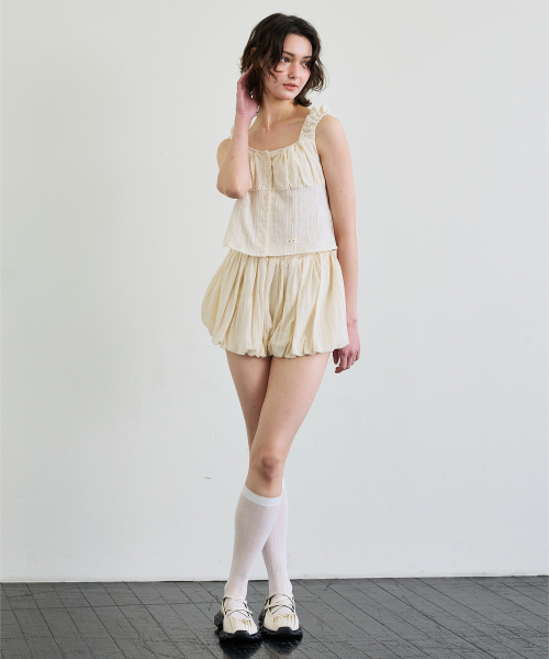 ARI(アリ)の「CUDDLY BALLOON SKIRT PANTS / BEIGE(スカート・レディース・ベージュ・FREE)」の5枚目の写真