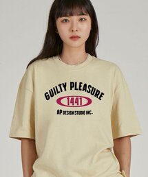 ギルティプレジャー ラウンドネック 15番手コットン 半袖Tシャツ_バター