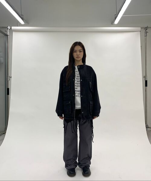 MILLO WOMEN（ミロウーマン）の「デニムオーバーワークジャケット[ブラック]（デニムジャケット・レディース・その他・SMALL/MEDIUM）」の10枚目の写真