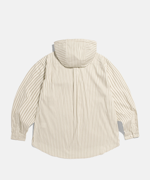 ESPIONAGE（エスピオナジ）の「Hooded Over Shirt Jacket Ivory Stripe（シャツ/ブラウス・メンズ・その他・MEDIUM/LARGE/X-LARGE）」の2枚目の写真