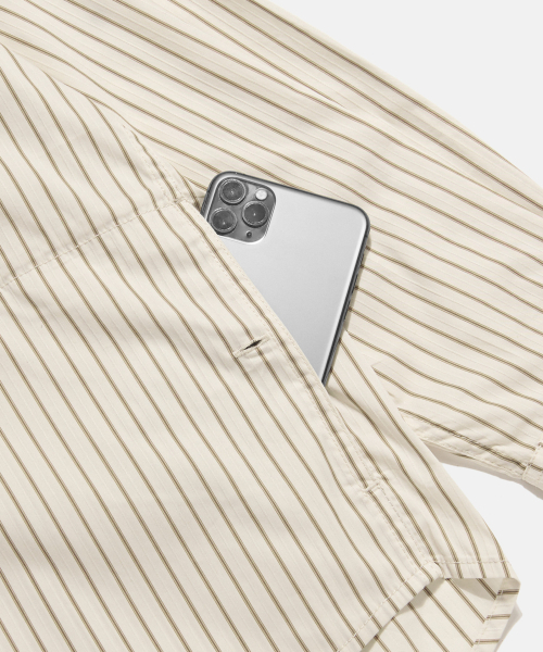 ESPIONAGE（エスピオナジ）の「Hooded Over Shirt Jacket Ivory Stripe（シャツ/ブラウス・メンズ・その他・MEDIUM/LARGE/X-LARGE）」の8枚目の写真