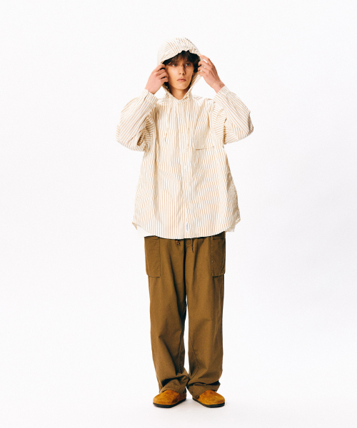 ESPIONAGE（エスピオナジ）の「Hooded Over Shirt Jacket Ivory Stripe（シャツ/ブラウス・メンズ・その他・MEDIUM/LARGE/X-LARGE）」の14枚目の写真