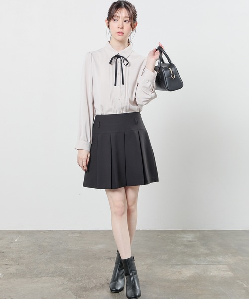 Honeys（ハニーズ）の「リボン付ブラウス（シャツ/ブラウス・レディース・ベージュ/ホワイト・L/M/SS/LL/S）」の9枚目の写真