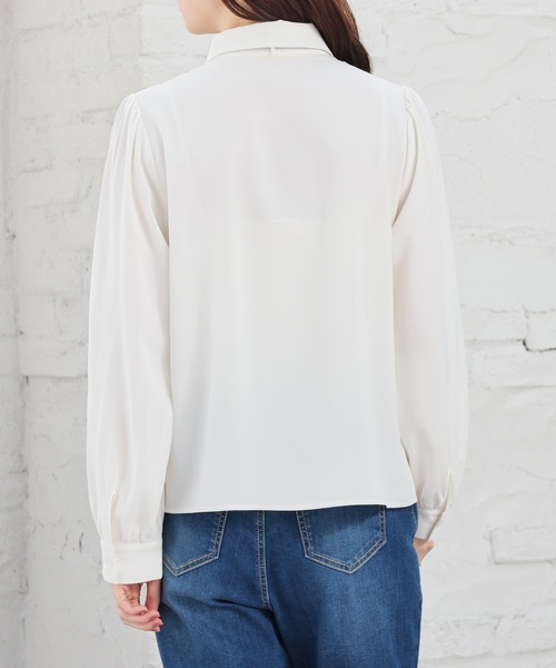 Honeys（ハニーズ）の「リボン付ブラウス（シャツ/ブラウス・レディース・ベージュ/ホワイト・L/M/SS/LL/S）」の20枚目の写真