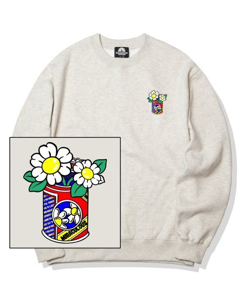 TRIPSHION(トリップション)の「DAISY CAN VASE LOGO クルーネック - アイボリー(スウェット・メンズ・その他・LARGE/MEDIUM/X-LARGE)」の1枚目の写真