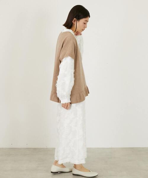 LOGEMENT DE CLAIRE(ロジュモンドクレール)の「【LOURMARIN】フリンジジャガードキュロットパンツ(その他パンツ・レディース・ブラック・2)」の5枚目の写真