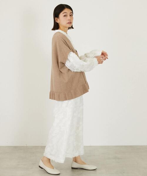 LOGEMENT DE CLAIRE(ロジュモンドクレール)の「【LOURMARIN】フリンジジャガードキュロットパンツ(その他パンツ・レディース・ブラック・2)」の6枚目の写真