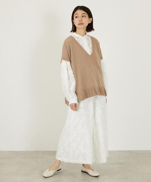 LOGEMENT DE CLAIRE(ロジュモンドクレール)の「【LOURMARIN】フリンジジャガードキュロットパンツ(その他パンツ・レディース・ブラック・2)」の7枚目の写真