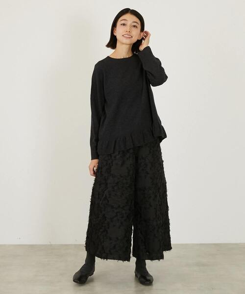 LOGEMENT DE CLAIRE(ロジュモンドクレール)の「【LOURMARIN】フリンジジャガードキュロットパンツ(その他パンツ・レディース・ブラック・2)」の22枚目の写真