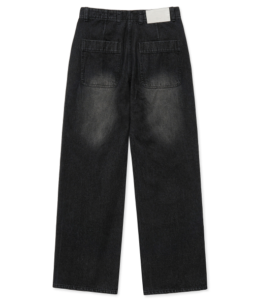 DECET(デケト)の「Double Knee Fatigue Wide Jeans DCPT052BlackA(デニムパンツ・レディース・その他・26/28/30/32/34)」の8枚目の写真