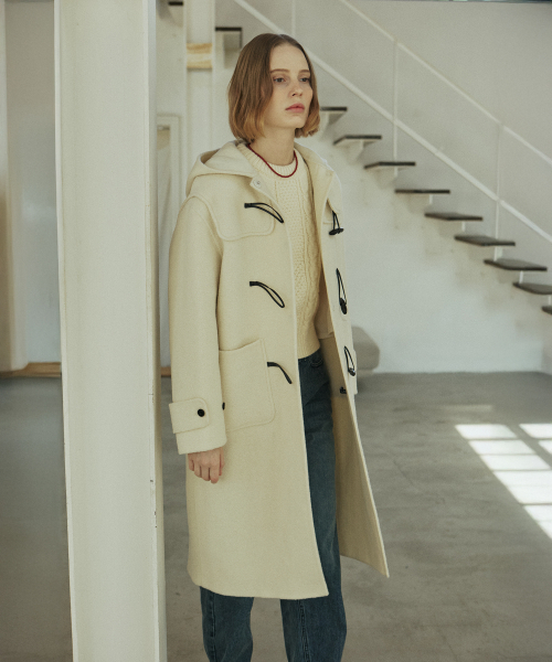 YUPPE(ヨッペ)の「BOUCLE DUFFLE COAT_IVORY(チェスターコート・レディース・その他・FREE)」の1枚目の写真