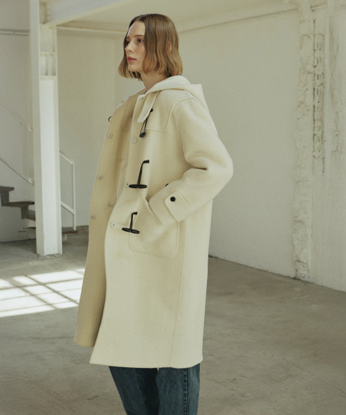 YUPPE(ヨッペ)の「BOUCLE DUFFLE COAT_IVORY(チェスターコート・レディース・その他・FREE)」の3枚目の写真