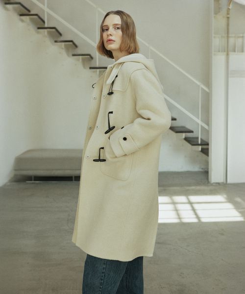 YUPPE(ヨッペ)の「BOUCLE DUFFLE COAT_IVORY(チェスターコート・レディース・その他・FREE)」の4枚目の写真