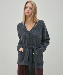 Soft Wool Over Hairy Knit Cardigan_CTK234(Charcoal)