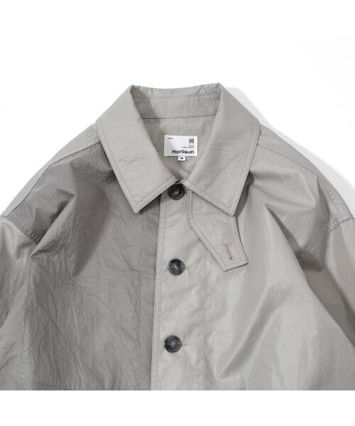HORLISUN(ホーリーサン)の「Capital Crease Front Jacket Light Gray(ナイロンジャケット・レディース・その他・LARGE)」の4枚目の写真