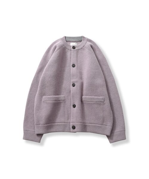HORLISUN(ホーリーサン)の「Annette Superfine Wool Heavy Rib Knit Cardigan Lavender(カーディガン/ボレロ・レディース・その他・LARGE/MEDIUM)」の1枚目の写真
