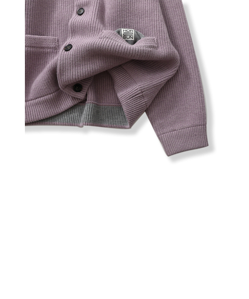 HORLISUN(ホーリーサン)の「Annette Superfine Wool Heavy Rib Knit Cardigan Lavender(カーディガン/ボレロ・レディース・その他・LARGE/MEDIUM)」の3枚目の写真