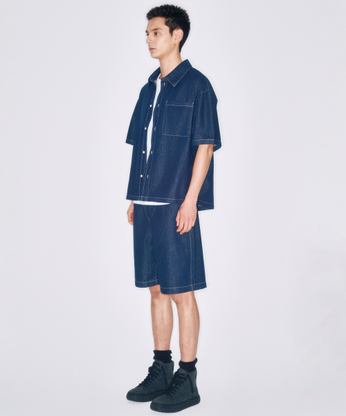 PLAC（プラック）の「ノンフェイドバンディングバミューダデニムショーツL03ダークインディゴ（その他パンツ・メンズ・その他・SMALL/MEDIUM/LARGE/X-LARGE）」の6枚目の写真