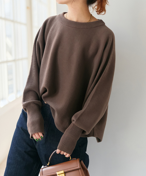 Spick&Span バルキーヤーンドルマンロングリブニット Spick & Span｜《WEB限定 / 追加3》バルキーヤーンドルマンロング