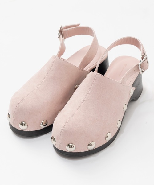 MAISON SPECIAL(メゾンスペシャル)の「Volume Studded Wood Clogs/ボリュームスタッズウッドサボ(その他シューズ・レディース・ライム/ピンク/ブラック・38/37/36)」の11枚目の写真