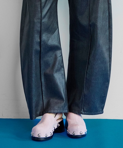 MAISON SPECIAL(メゾンスペシャル)の「Volume Studded Wood Clogs/ボリュームスタッズウッドサボ(その他シューズ・レディース・ライム/ピンク/ブラック・38/37/36)」の14枚目の写真