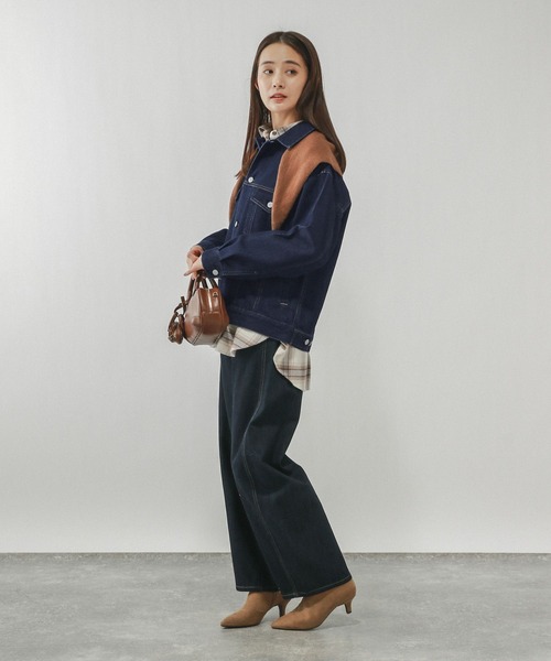 GLOBAL WORK(グローバルワーク)の「GOODデニムジャケット/601265(デニムジャケット・レディース・ライトブルー/ブルー/ネイビー・MEDIUM/LARGE)」の10枚目の写真