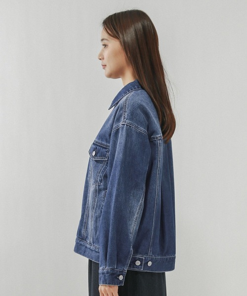 GLOBAL WORK(グローバルワーク)の「GOODデニムジャケット/601265(デニムジャケット・レディース・ライトブルー/ブルー/ネイビー・MEDIUM/LARGE)」の18枚目の写真
