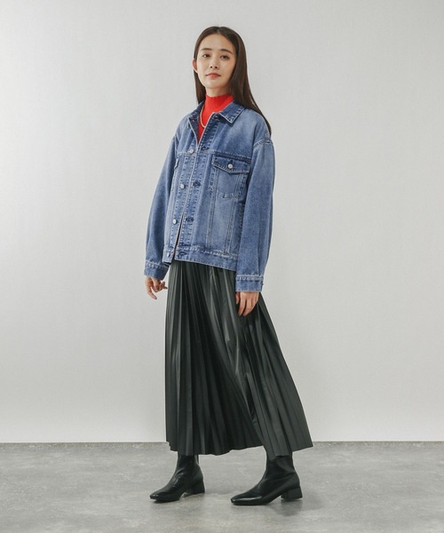 GLOBAL WORK(グローバルワーク)の「GOODデニムジャケット/601265(デニムジャケット・レディース・ライトブルー/ブルー/ネイビー・MEDIUM/LARGE)」の5枚目の写真