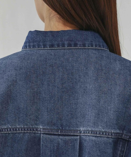 GLOBAL WORK(グローバルワーク)の「GOODデニムジャケット/601265(デニムジャケット・レディース・ライトブルー/ブルー/ネイビー・MEDIUM/LARGE)」の21枚目の写真