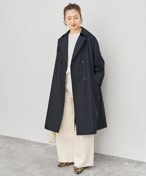 Spick & Span（スピックアンドスパン）の「《新色あり / 追加》TICCA / ティッカ テントトレンチコート（トレンチコート・レディース・ネイビー/ベージュ・MEDIUM）」の5枚目の写真
