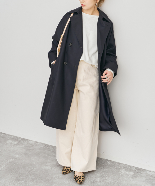 Spick & Span（スピックアンドスパン）の「《新色あり / 追加》TICCA / ティッカ テントトレンチコート（トレンチコート・レディース・ネイビー/ベージュ・MEDIUM）」の7枚目の写真