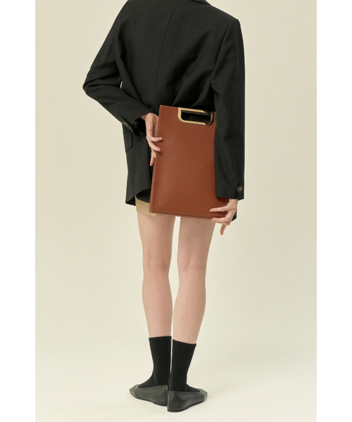 PROXY.L(プロキシエル)の「Metal Grip Slim Briefcase (Brown/Gold)(ビジネスバッグ・メンズ・その他・FREE)」の5枚目の写真