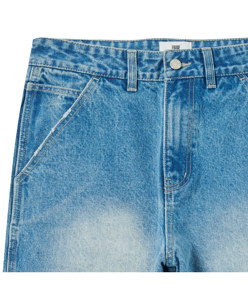 FRAGE（フラゲ）の「80年代ヴィンテージ ブルー ルーズ ストレート ダメージ デニムパンツ（デニムパンツ・メンズ・その他・SMALL/MEDIUM/LARGE）」の4枚目の写真