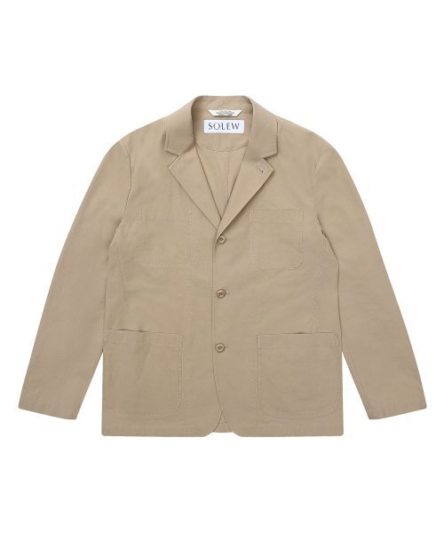 SOLEW(ソル)の「ワークウェアジャケット_ベージュ(テーラードジャケット・メンズ・その他・MEDIUM/X-LARGE/LARGE)」の1枚目の写真