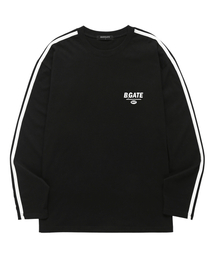 BARIGATE（バリゲート）の「B-GATE Small Logo Sleeve Tape Long Sleeve (BLS002) Black（Tシャツ/カットソー）」