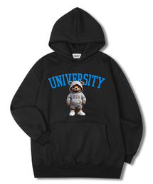 TI.GLAKE（ティーグレイク）の「USA University Overfit Fleece Hoodie Black（パーカー）」