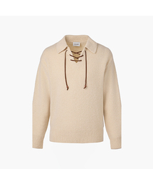 KUME（クメ）の「Men Alpaca Wool Blend String Sweater, Cream（ニット/セーター・メンズ）」