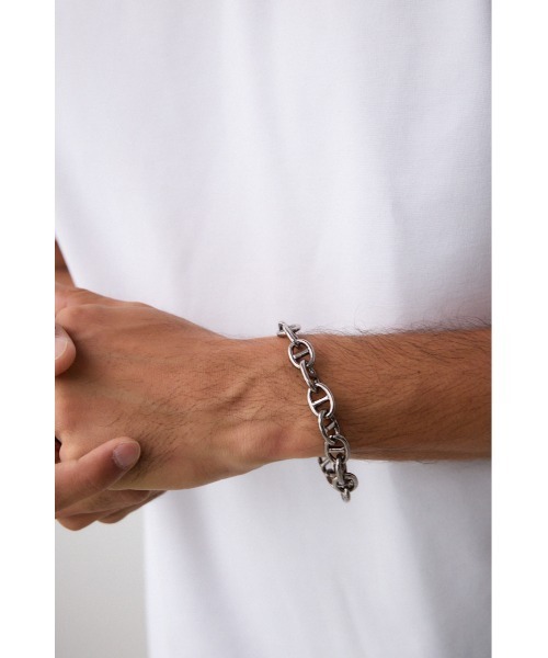 AZUL by moussy（アズールバイマウジー）の「ANCHOR CHAIN BRACELET（ブレスレット・メンズ・ゴールド/アンティークシルバー/ブラック/シルバー・FREE）」の17枚目の写真