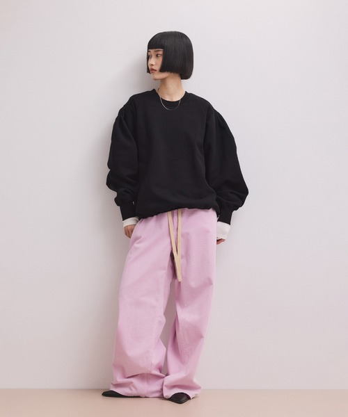 ADAM ET ROPE'（アダムエロペ）の「【WEB限定】ボリュームスリーブスウェット（スウェット・レディース・オフホワイト/ホワイト系その他5/ブラック/ピンク・FREE）」の10枚目の写真