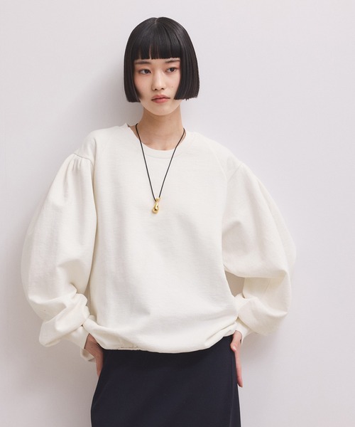ADAM ET ROPE'（アダムエロペ）の「【WEB限定】ボリュームスリーブスウェット（スウェット・レディース・オフホワイト/ホワイト系その他5/ブラック/ピンク・FREE）」の11枚目の写真