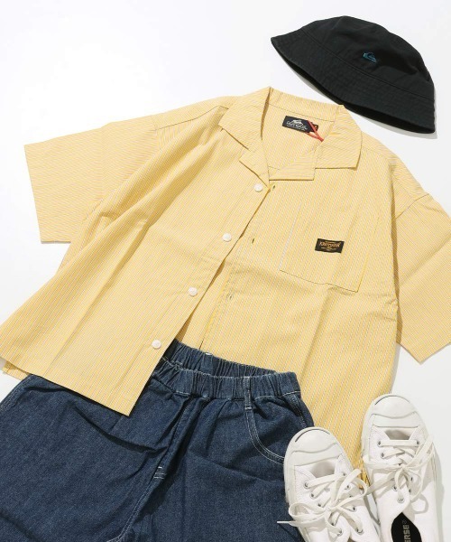 KRIFF MAYER Kid's Collection（クリフメイヤーキッズコレクション）の「【綿100％】おでかけ開襟シャツ（シャツ/ブラウス・キッズ・ブラック/オフホワイト/ベージュ/イエロー・120/130/140/160/170/150）」の4枚目の写真